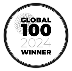 Global 100 2024 Badge SpeakerSue Hospitality Sales Trainer